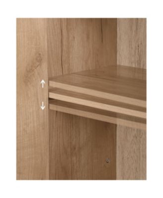 Mid-Century 4-Door Rattan Cabinet