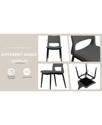 Grey PU Leather Dining Chairs (Set of 2)