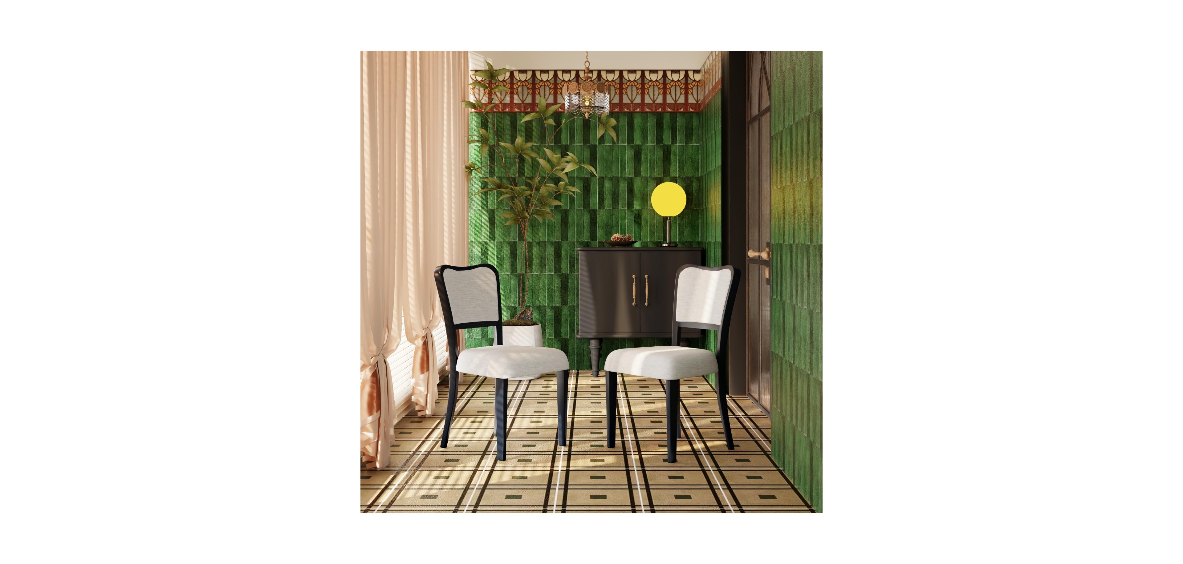 Streamdale Black Walnut Upholstered Dining Chairs (Set of 2)