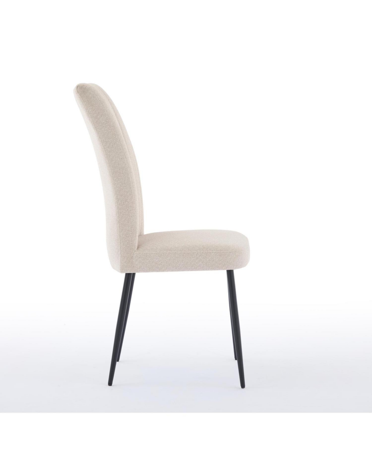 Streamdale Furniture Streamdale Beige Velvet Dining Chairs (Set of 2) - Adjustable Feet