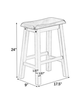 Bar Table & Chairs Set - Antique Grey/White