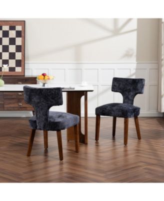 Mid Century Modern Dining Chairs (Set of 2) Gray