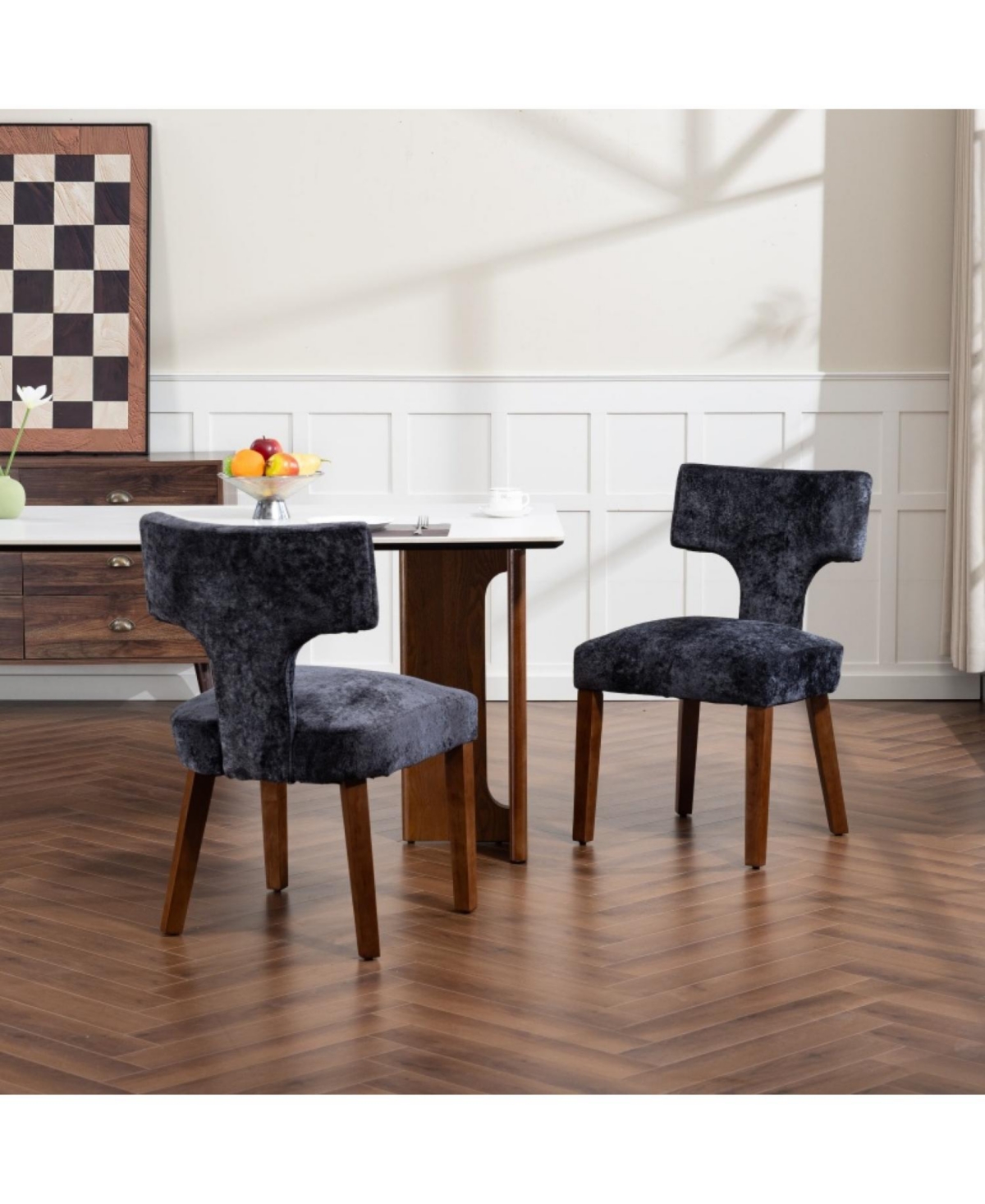 Streamdale Furniture Mid Century Modern Dining Chairs (Set of 2) Gray