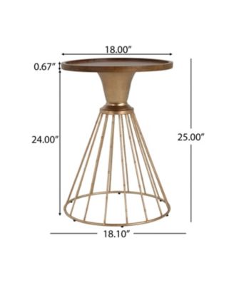 Retro Hollow Side Table - No Assembly