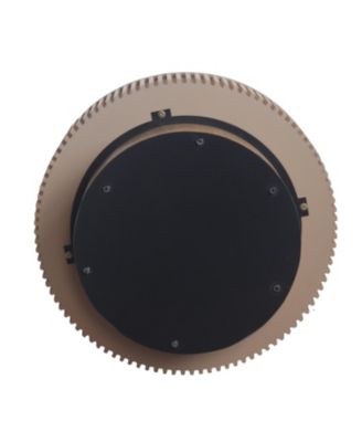 31.5" Round Wood Coffee Table with Storage