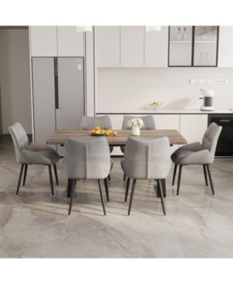 62.9" Rectangular 6-Chair Dining Table & Chair Set