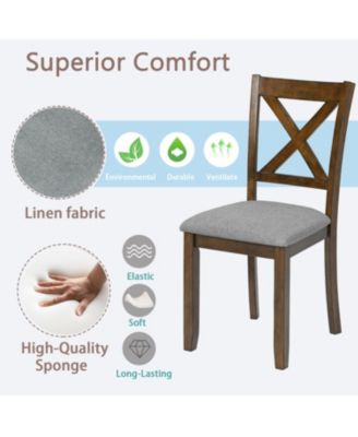 Walnut Dining Chairs Set of 4