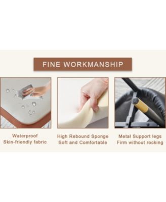 Streamdale 31.5" Round Dining Set- Wood Table & 4 PU Chairs