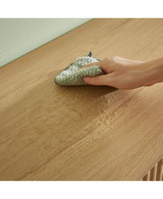 Oak Buffet Cabinet Sideboard - Curved Wave Design