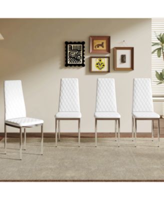 Diamond Quilted Dining Chairs (Set of 4)