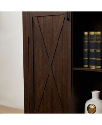 Farmhouse Cabinet with Barn Doors and Shelves