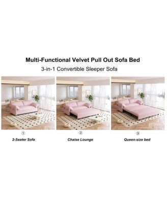 Streamdale 63.8" Pull Out Sofa Bed with Storage for Small Spaces