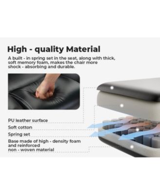 Ergonomic Office Chair 200kg Lumbar Support Headrest - Black