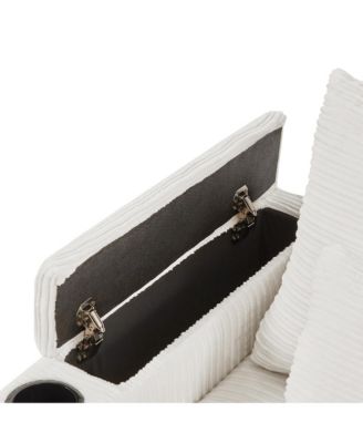 Modern 3-Seater Sectional Sofa w/ Ottoman, USB, Cup Holders.