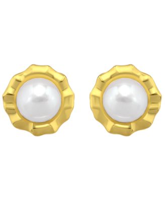 Cultured Freshwater Pearl (6mm) Post Earrings, Macy's Exclusive