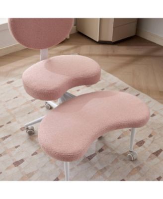 Meditation Chair Plus - Cross Legged, Wheels, Lumbar Support, Pink