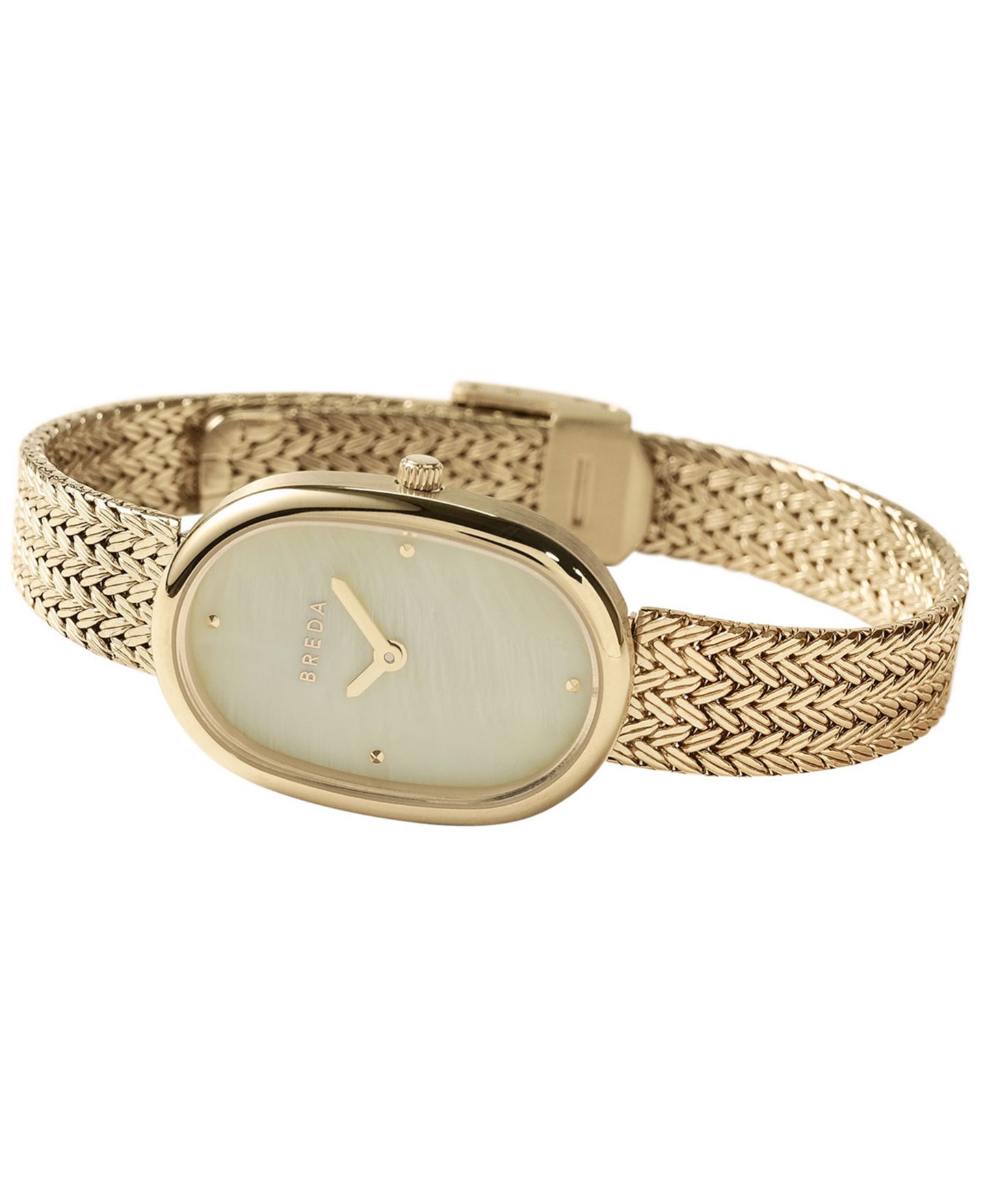 Женские часы BREDA 'Jane Tethered' Gold Mesh Bracelet Watch, 23mm — фото 2