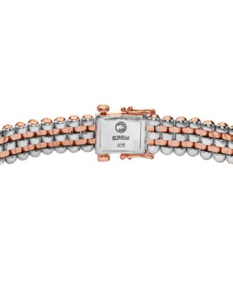 Men's Black Sapphire Bracelet (4 ct. t.w.) in Sterling Silver