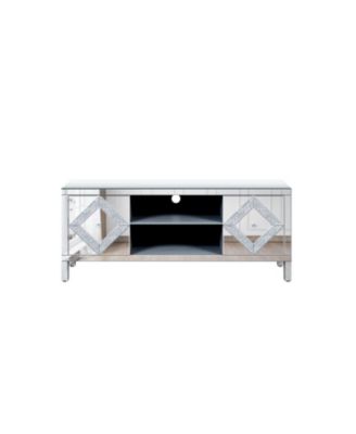 Mirrored TV Stand for 65+" TVs, Silver