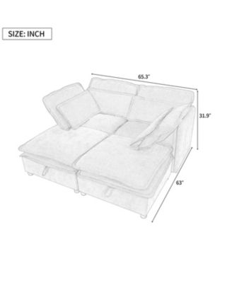  Modular Sofa with Storage