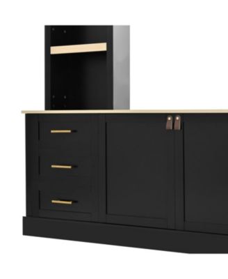  Farmhouse Entertainment Center Wall Unit for 75" TV