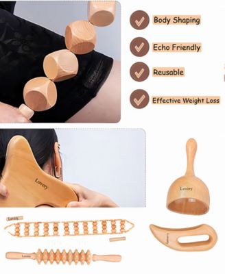 6-Pc. Wooden Massage Tool Kit