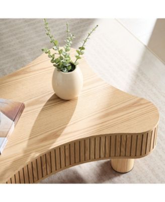 Modern Wooden Drum Coffee Table