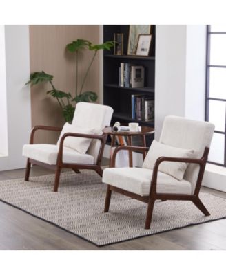 Mid-Century Modern Accent Chair Beige
