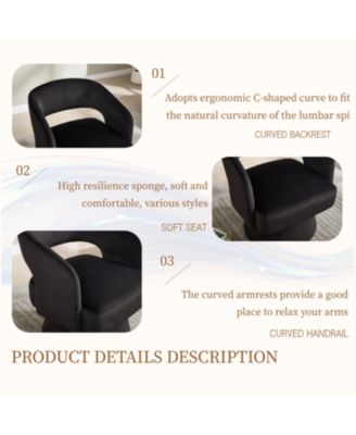  Velvet Swivel Accent Chair