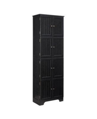 72.4" Tall Storage Cabinet w/ 8 Doors & 4 Shelves, Bookshelf