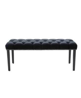 Streamdale Tufted Velvet Bench Ottoman
