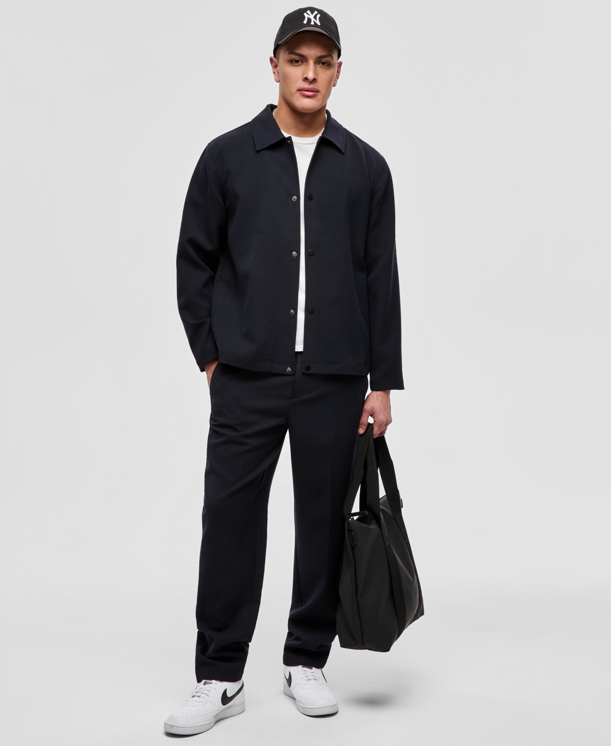 Mode of One Men's Relaxed Solid-Color Coach's Jacket, Macy's Exclusive