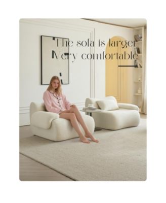 Streamdale Memory Foam 2-Seater Sofa in a Box - White