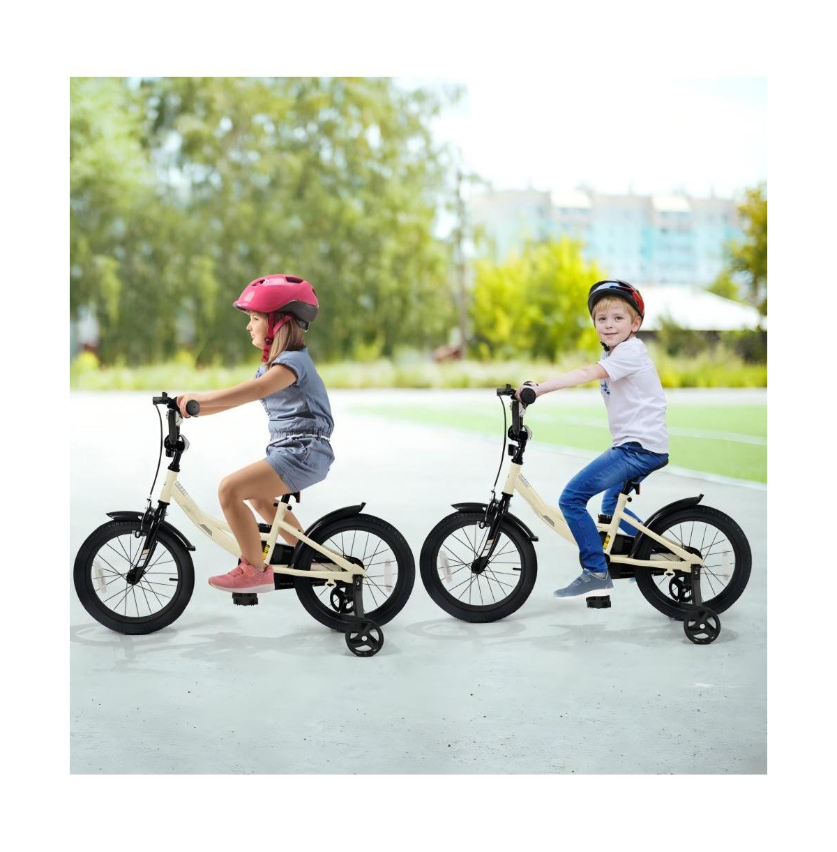 Hongge Kids Training Bike with Adjustable Seat Dual Brake System and Rubber Tires