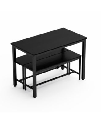 Industrial Dining & Bar Set with Benches