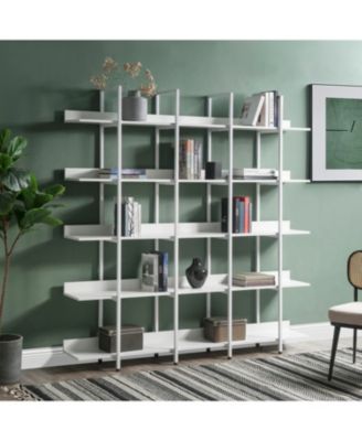 5 Tier Bookcase, Industrial Style Shelf