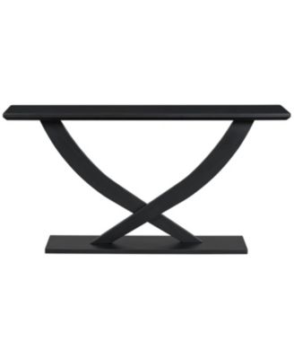 Mira 57" Rustic Console Table with Cross-Legs