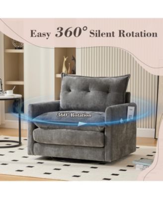 Swivel Barrel Accent Chair - Mid Century Modern