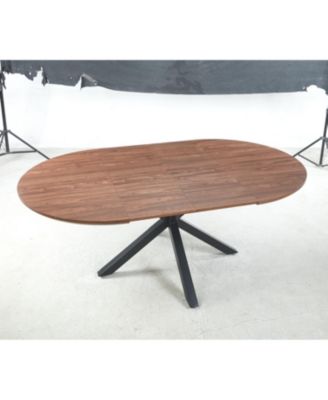 Extendable Table Metal Leg MDF Top 120-200cm