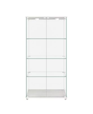 LED Glass Display Cabinet - White