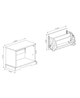 Streamdale Shoe Storage Bench - Flip Drawer & Adjustable Shelf - Antique White