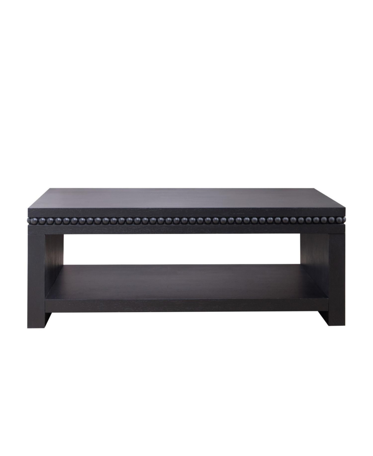 Streamdale Furniture Modern Coffee Table - Beaded Trim, Open Shelf