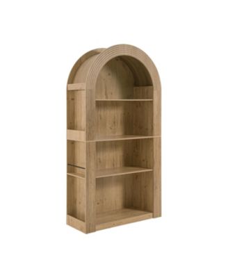 Arched Bookcase, 78.74" Tall, Mid Century Modern, 4-Tier