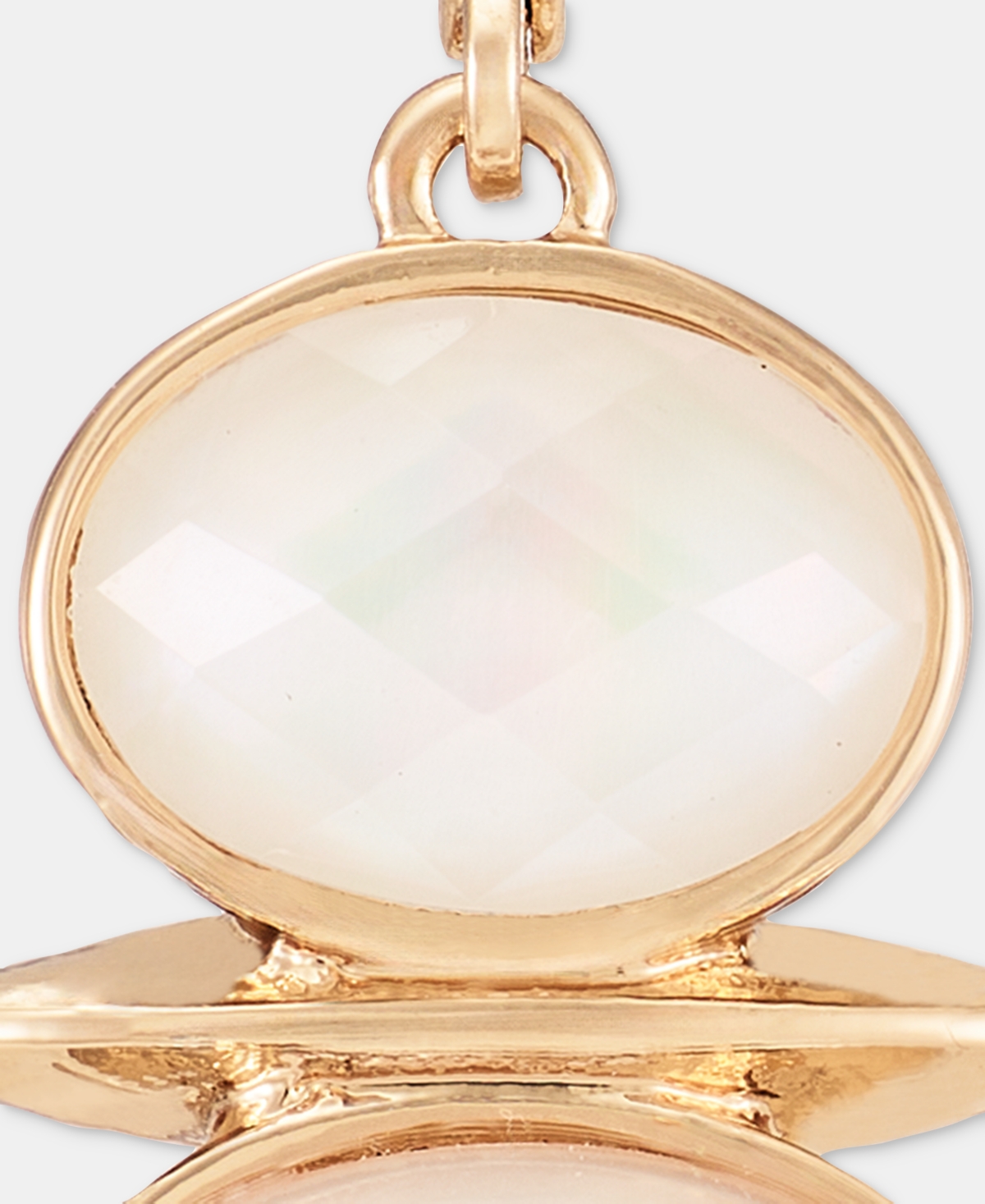 Anne Klein Stone & Mother-of-Pearl Snowman Drop Earrings