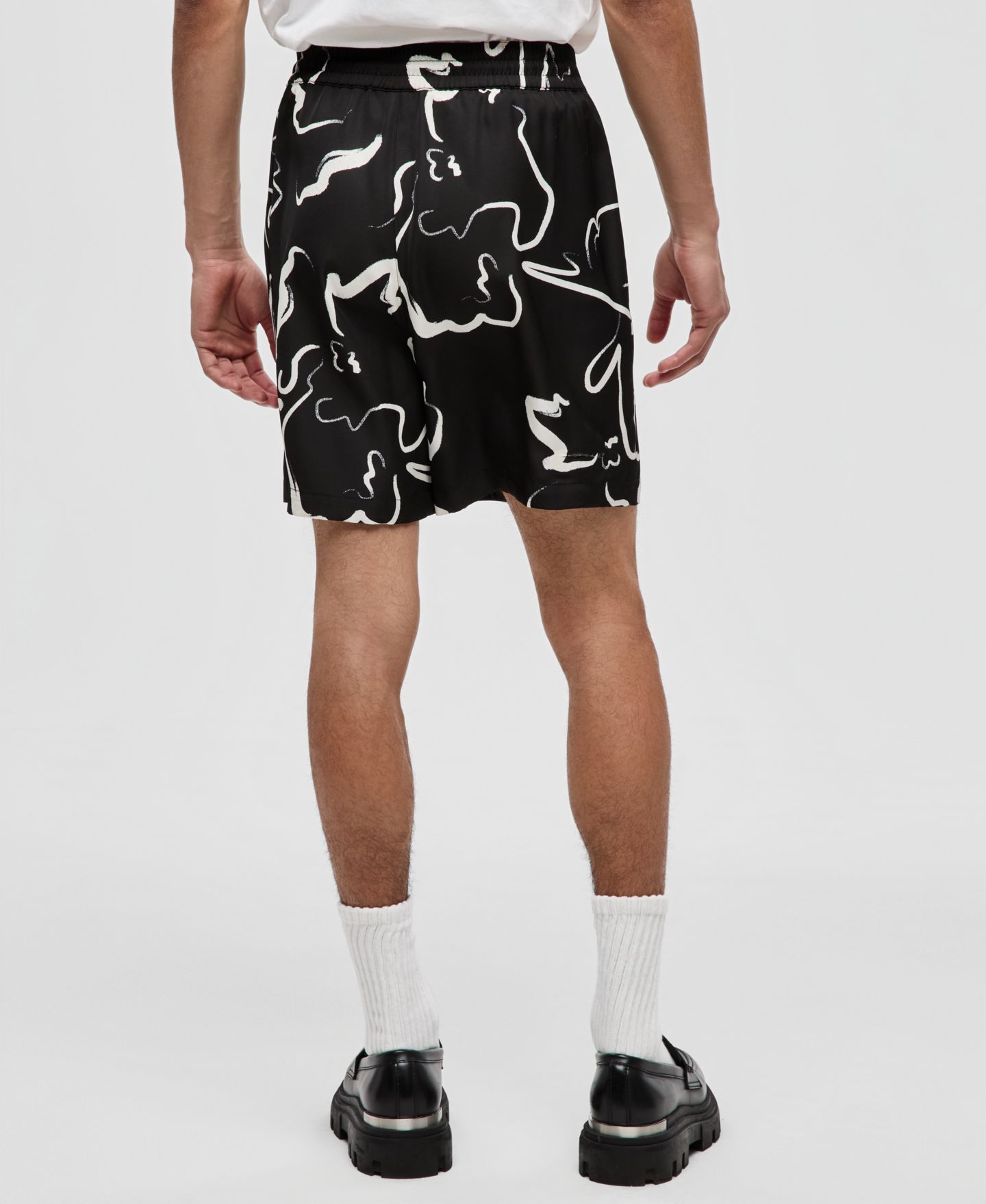 Мужские шорты Mode of One Printed Woven Pull-On, цвет: Чёрный — фото 4