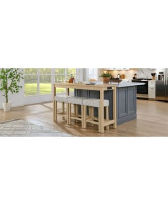 59" Bar Table Set w/ Power Outlet & 3 Stools