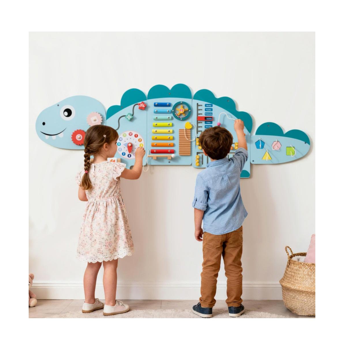 Montessori Wall Activity Board with Sensory Learning Games for Toddlers
