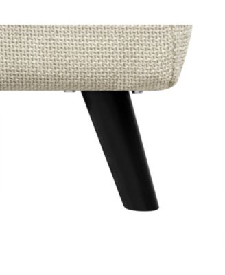 Foldable Linen Chaise Lounge Bed - Beige