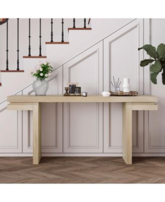  66" Wide Wood Console Table - Distressed Oak
