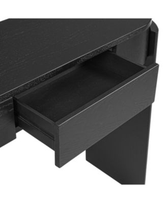 Black Fluted Console Table with Drawers